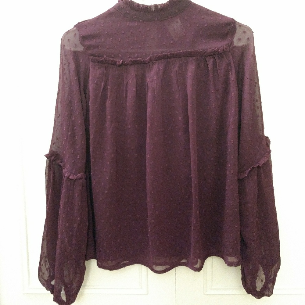 Mock neck blouse